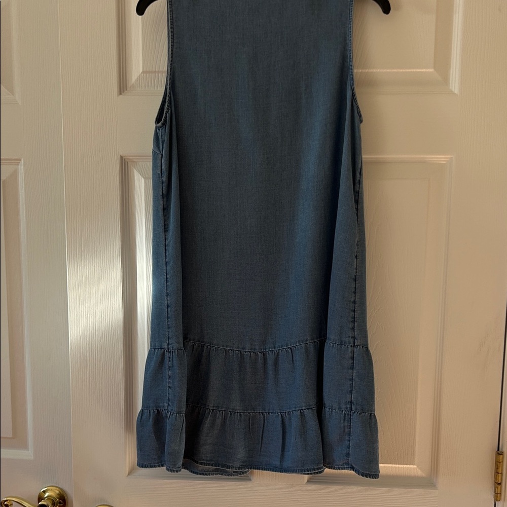LOFT Sleeveless Denim Dress - Picture 4 of 4